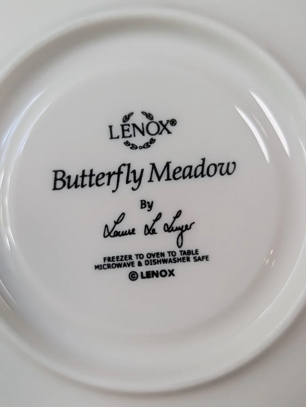 Vintage Lenox Butterfly Meadow Teapot with 4 Tea cups and Saucers 10 Pieces
